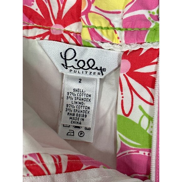 Lilly Pulitzer Womens Size 2 Skort Garden Vista Pink Elephant Print Sport Mini - Picture 5 of 7